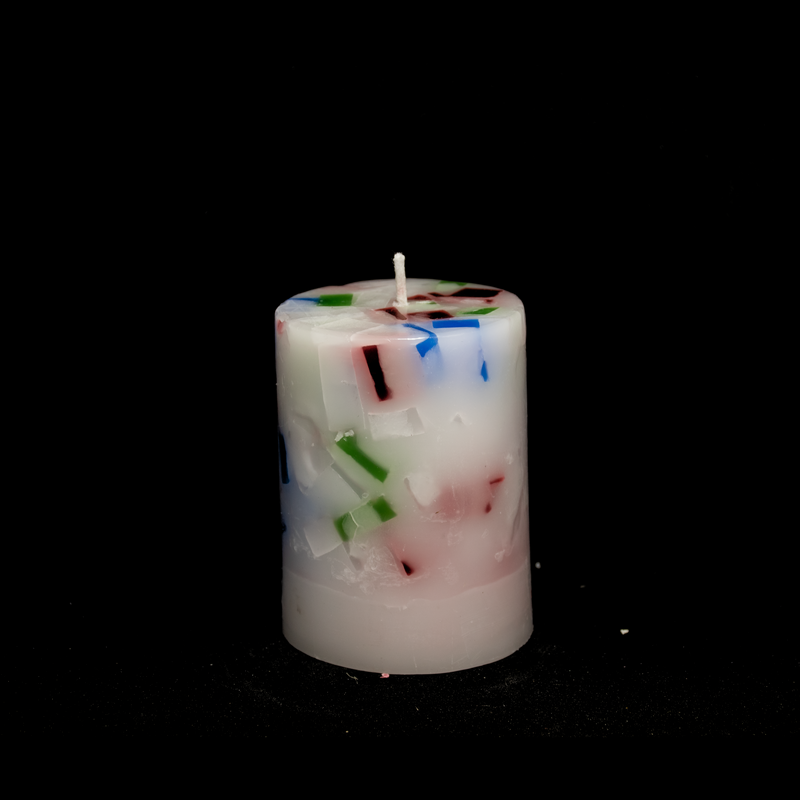 Colorful Chunks Candle