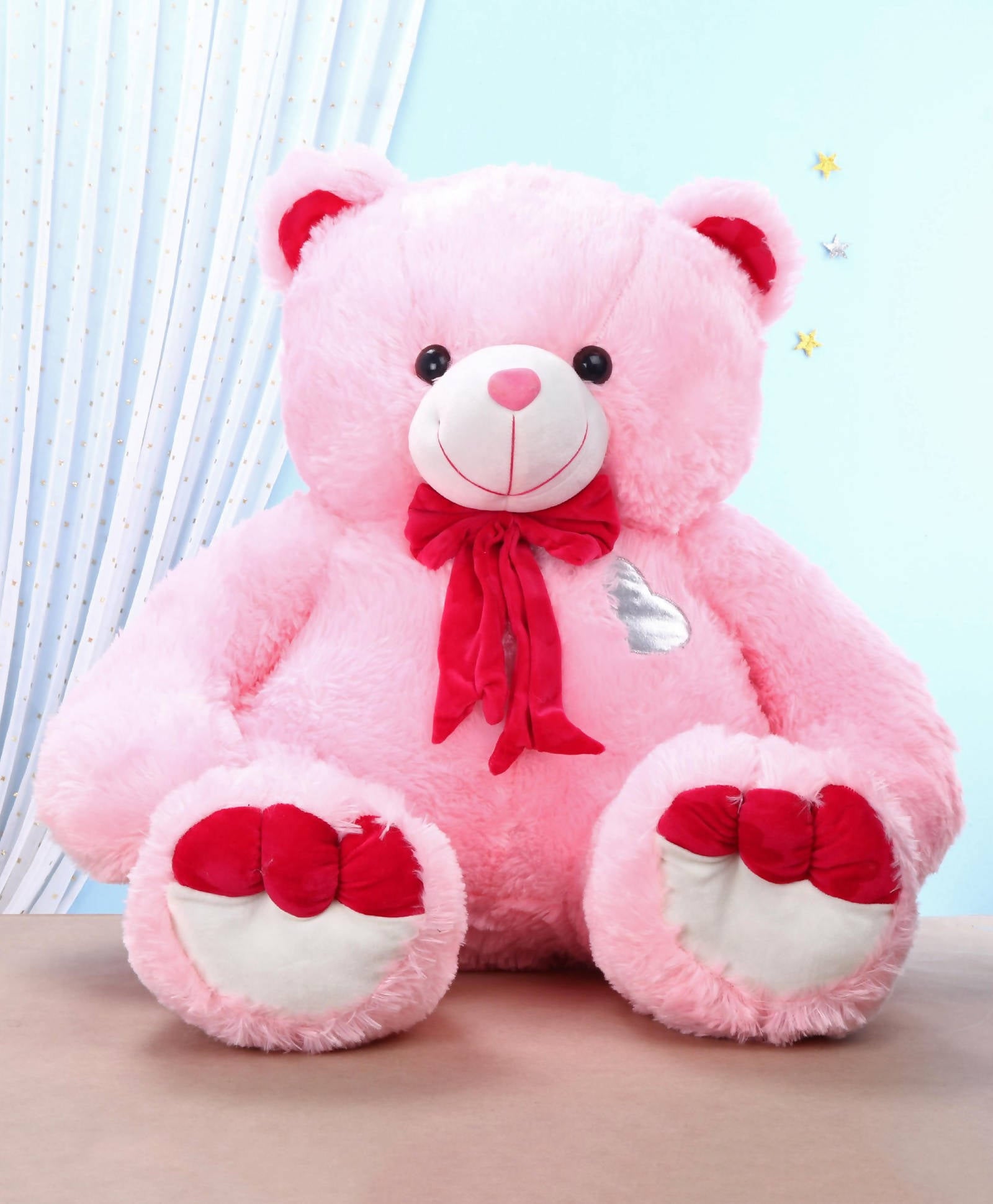 Teddy bear with pink bow online