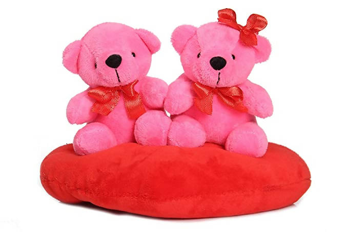 Valentine Couple Love Teddy On Heart