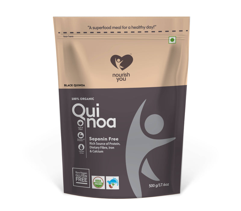 Nourish You Organic Black Quinoa, 500g