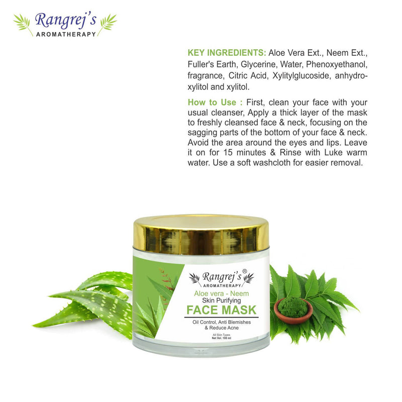 Rangrej's Aromatherapy Aloe Vera Neem Face Mask