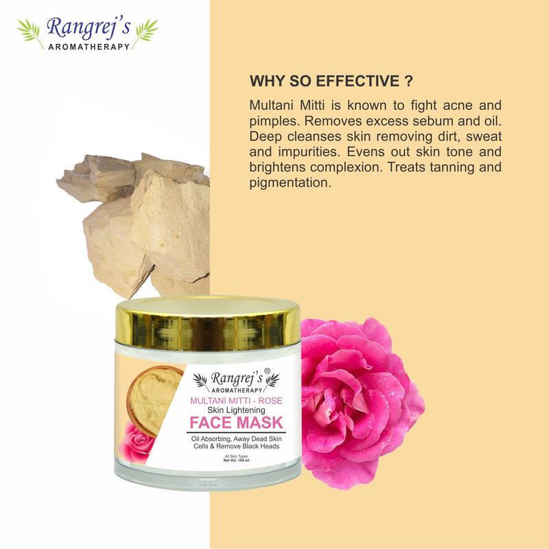 Rangrej's Aromatherapy Multani Mitti Rose Face Mask