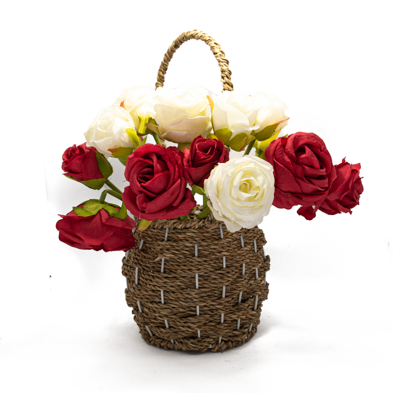 Decorative Vase with Faux Flowers