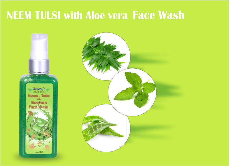 Rangrej's Aromatherapy Neem Tulsi with Aloevera Facewash