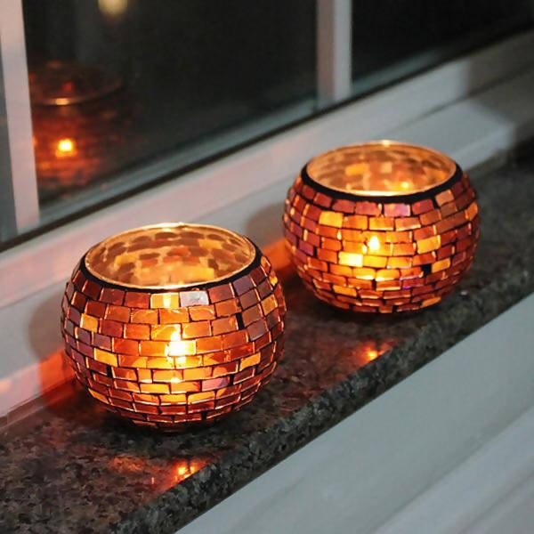 Tea-light Candle Holder set of two