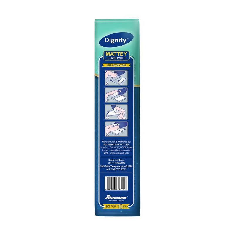 Dignity Mattey Disposable Underpads, 60x90 cm Pack of 10