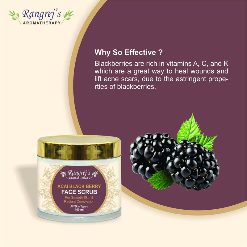 Rangrej's Aromatherapy Acai black berry Face Scrub